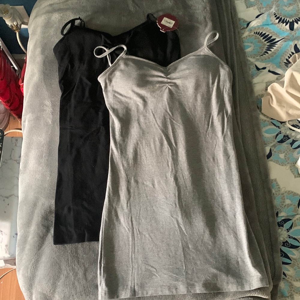 BRAND NEW: BLACK AND GRAY SO PERFECT TUNIC CAMI